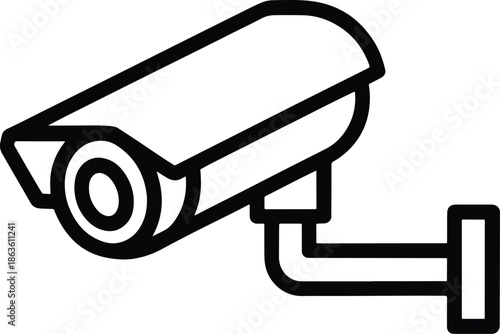 Security camera icon outline surveillance CCTV