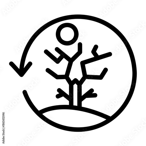 change of seasons Line Icon