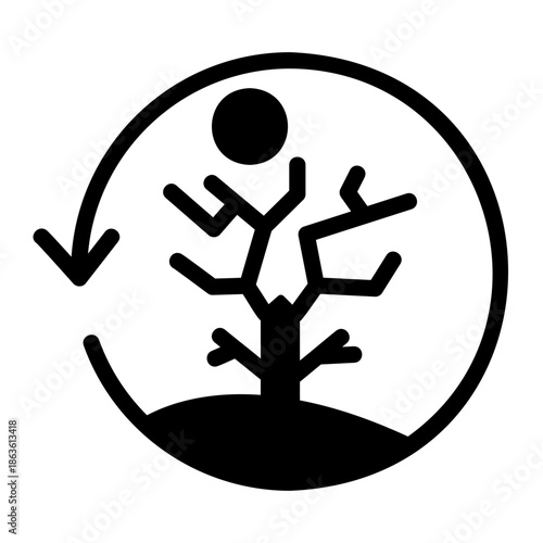 change of seasons Solid icon