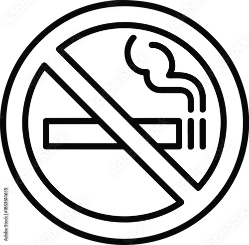 No Smoking Sign Symbol Illustration