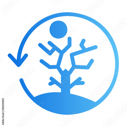 change of seasons Line Gradient Icon