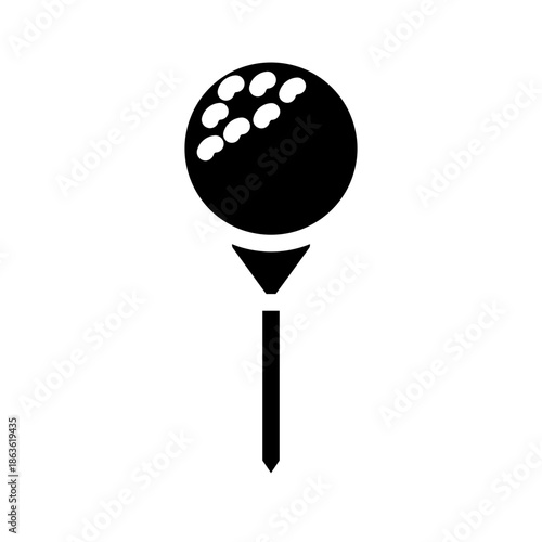 golf ball glyph icon