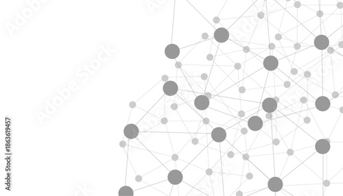 Abstract plexus background with connecting dots and lines. Global network connection