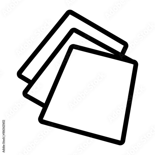 origami paper set Line Icon