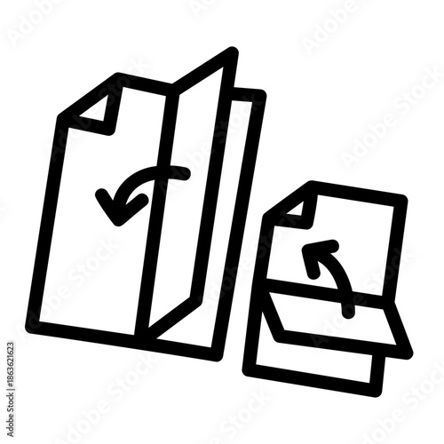 origami piece Line Icon