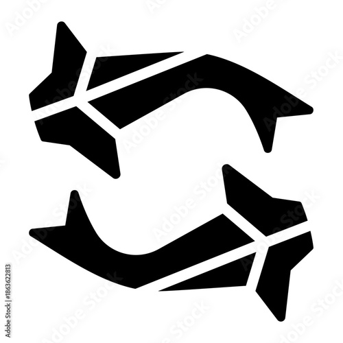 origami koi fish Solid icon