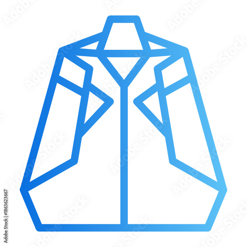 origami kimono shirt Line Gradient Icon