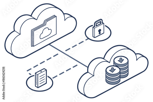 A cloud computing system with secure data storage and transfer