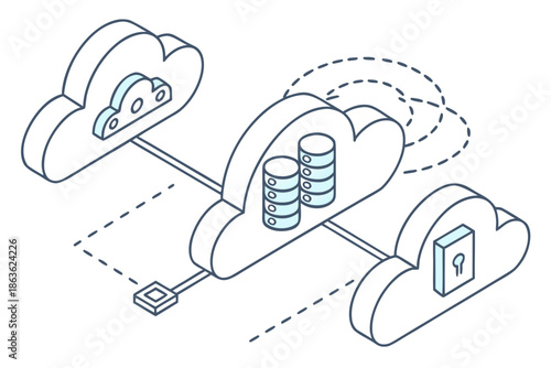 A cloud computing system with secure data storage and transfer