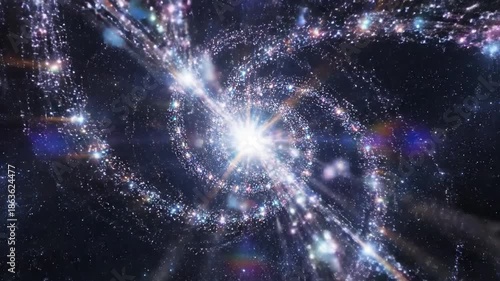 Floating Light Trails in a Cosmic Swirl