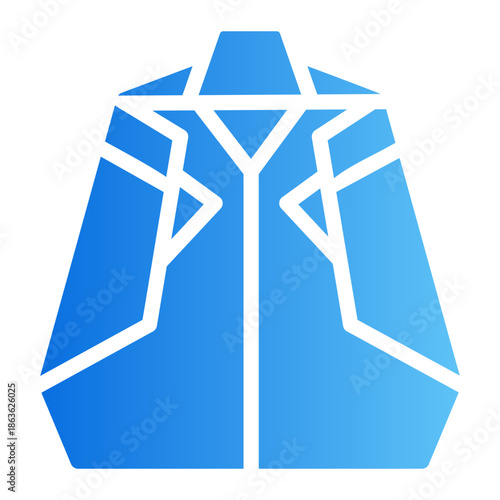origami kimono shirt Line Gradient Icon