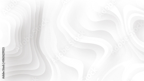White abstract geometric pattern background, wave and curve abstract background. Abstract wavy line 3d paper cut white background. 
 