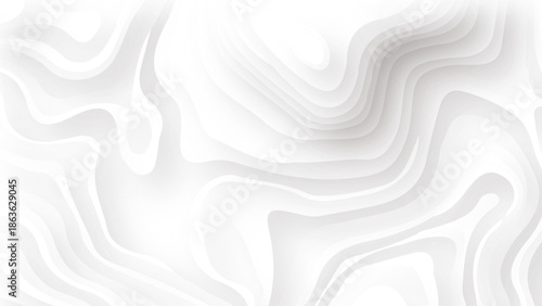Vector topographic illustration. White paper cut decoration textured with, White abstract geometric pattern background, wave and curve abstract background.