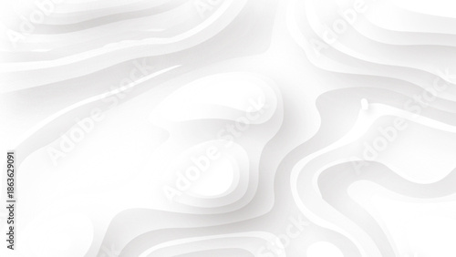 Vector topographic illustration. White paper cut decoration textured with, White abstract geometric pattern background, wave and curve abstract background.