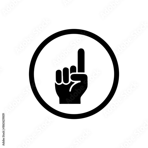 flat icon about hand pose mono color vector design on transparant background