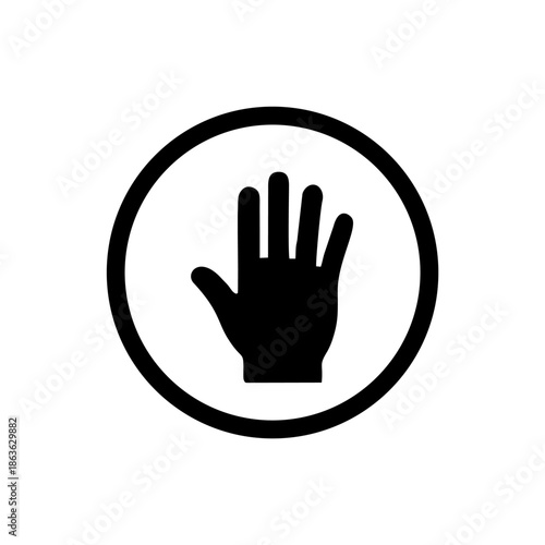 flat icon about hand pose mono color vector design on transparant background
