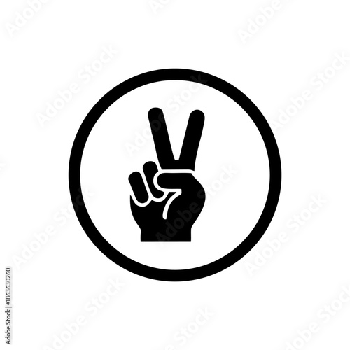 flat icon about hand pose mono color vector design on transparant background