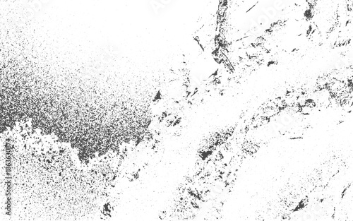 Monochrome Pointillism Particle Background Featuring Diagonal Empty Space and Gradated Stipple Dots.