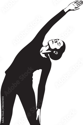 Person performing yoga pose