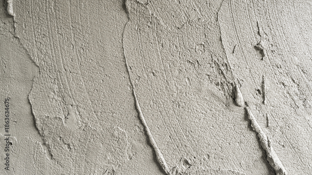 Αυτοκόλλητο Cement Wet Plaster Rough Beton wall Background, Concrete floor grey raw texture