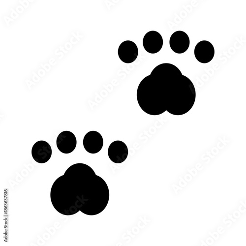 Paw icon set. for mobile concept and web design. vector illustration