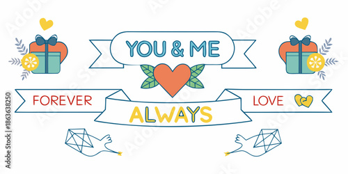 You and me forever a heartwarming illustration of love and gifts