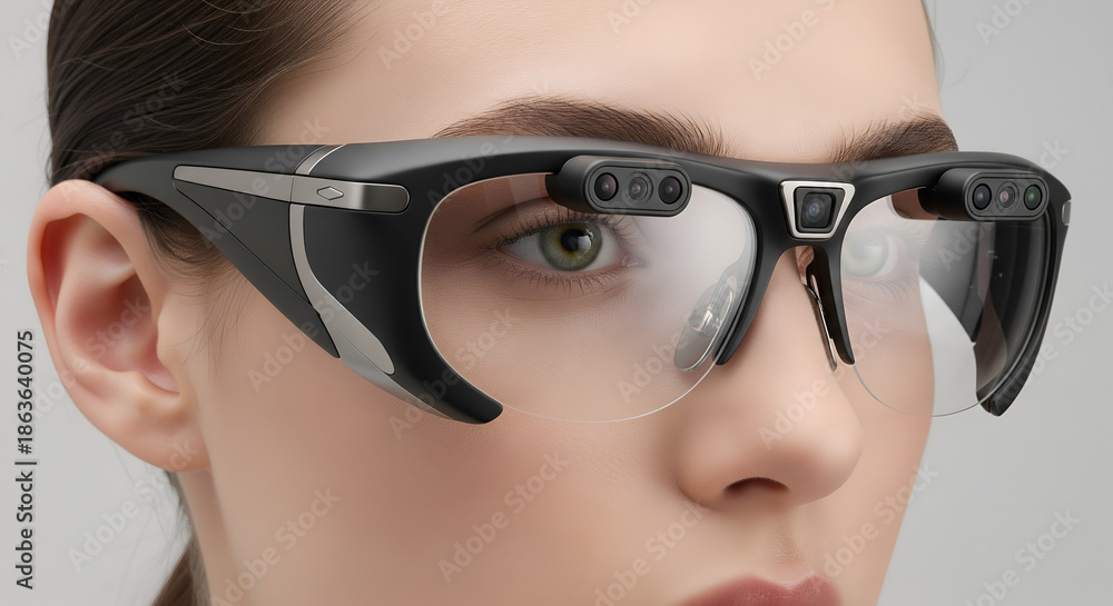 Naklejka premium Smart VR camera glasses 