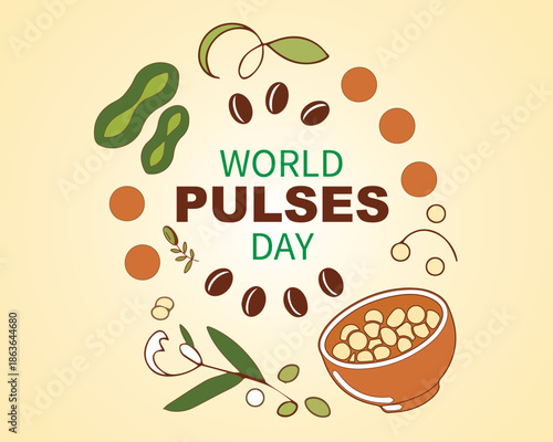 World Pulses Day Banner Design illustration