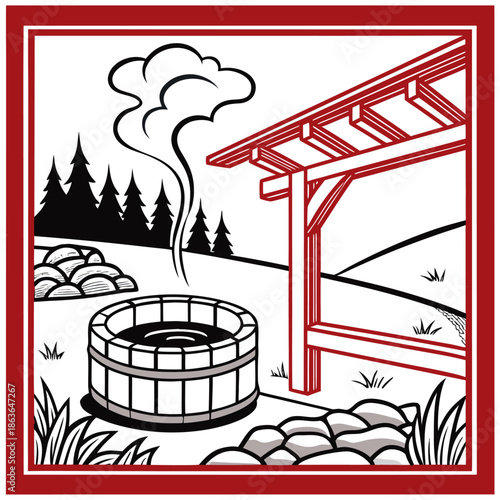 vector illustration of an old movie camera