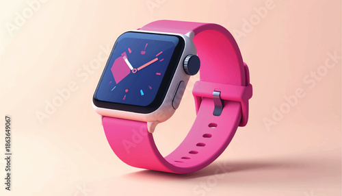 Pink Apple Watch with Heart Face on Display for Timekeeping.