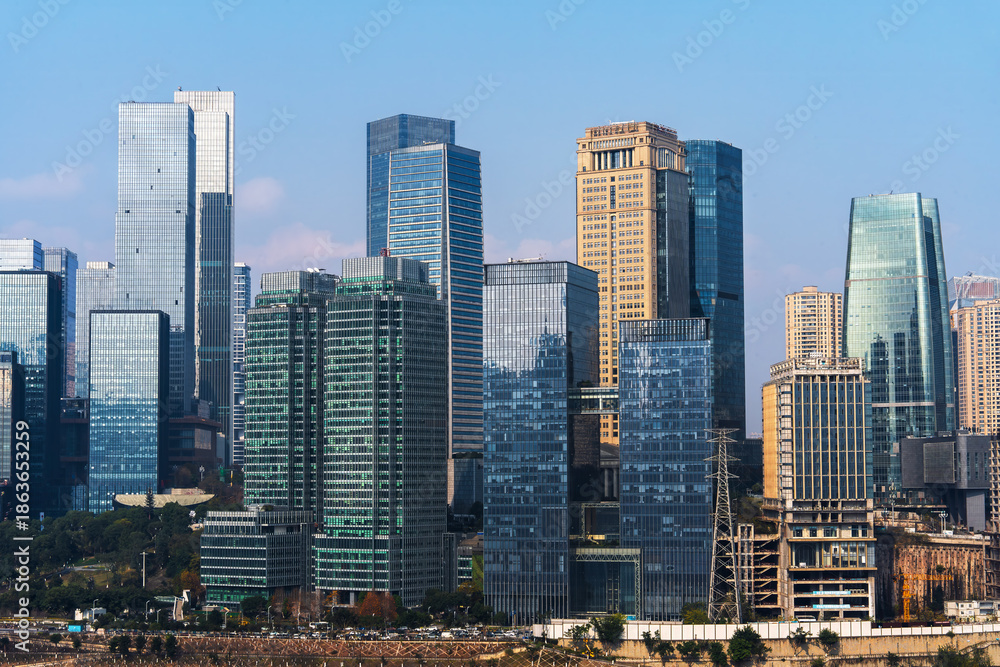Fototapeta premium Chongqing Modern Urban Architecture Skyline