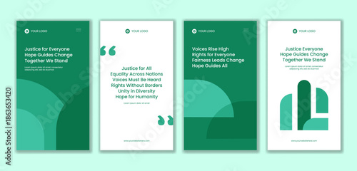 Hand Drawn Social Justice Flat Cartoon Illustration for Creative Social Media Stories