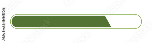 Half Filled Progress Bar, loading or progress indicator in flat design, isolated PNG