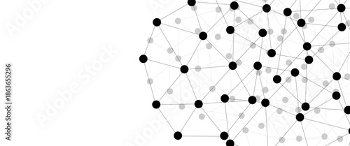 Abstract technology dot and line connection digital hi tech design concept background. Space for text. Vector illustration