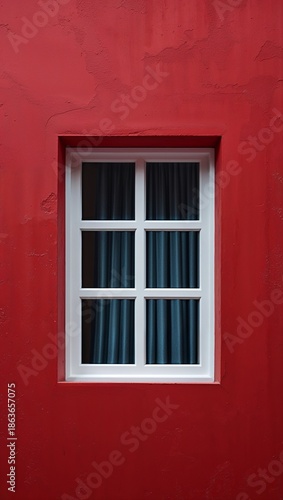 Wallpaper Mural old window with red shutters Torontodigital.ca