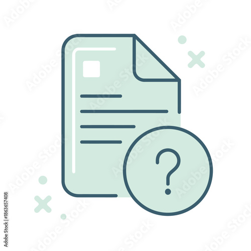 Empty documents, unknown data, and difficult-to-access information icons, vector set illustrating data management challenges, information security, restricted files, database access issues