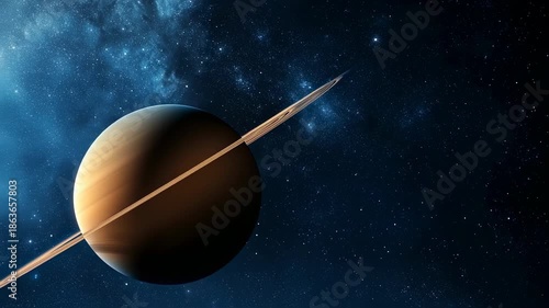 Celestial Wonder: Striking Visuals of Saturn and Its Radiant Rings in Space