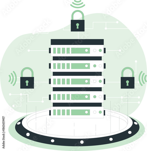 Secure Data Storage System with Multiple Locks and Servers