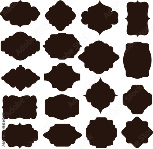 Retro label style silhouettes creative for scrapbooking badge and design vector