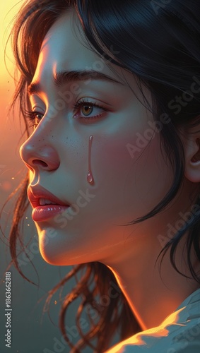 Wallpaper Mural portrait of the girl Torontodigital.ca