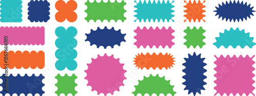 Assorted vintage label shapes for artisanal product identity and tags vector