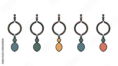 Artistic Earring Designs: A curated collection of elegant earring designs, each with its unique charm, inviting a closer look at the craftsmanship. 
