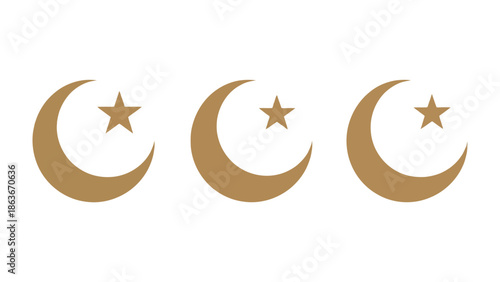 Crescent Moon and Star Symbol: A close-up view presents a pattern of crescent moons and stars in repeating format, evoking a sense of serenity and faith.