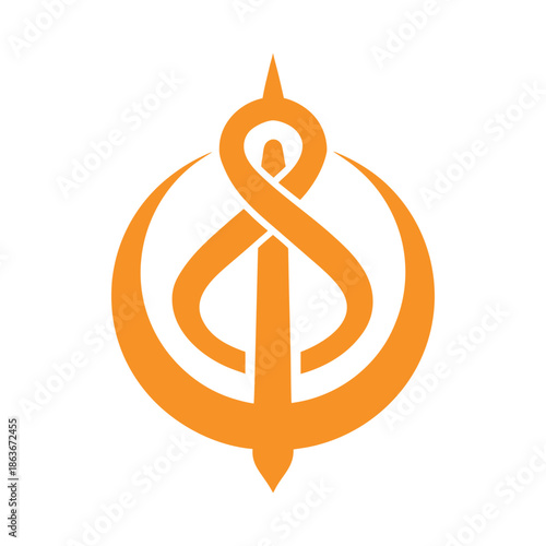 WebSpiritual Flame Abstract Logo Circular Nature Landscape Icon