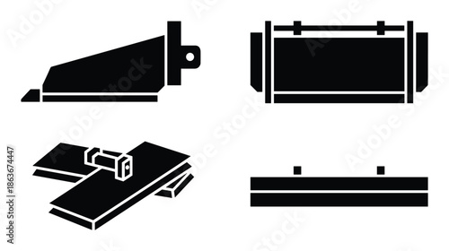 Woodworking projects diagrams showcasing carpentry joints, including mortise and tenon joints. Simple and easy illustration.