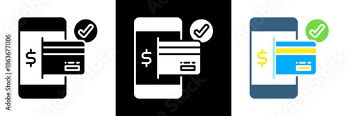 Payment Icon Set Glyph vector Illustration 