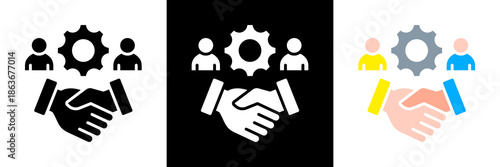 Relationship Management Icon Set Glyph vector Illustration 