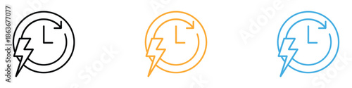 Quick Time icon vector. quick service and power management symbol. vector illustration.