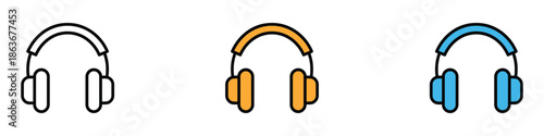 Headset icon vector. audio and music symbol. vector illustration.