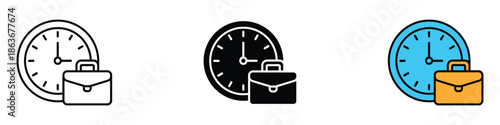 Office time icon vector. Professional work schedule symbol. vector illustration.